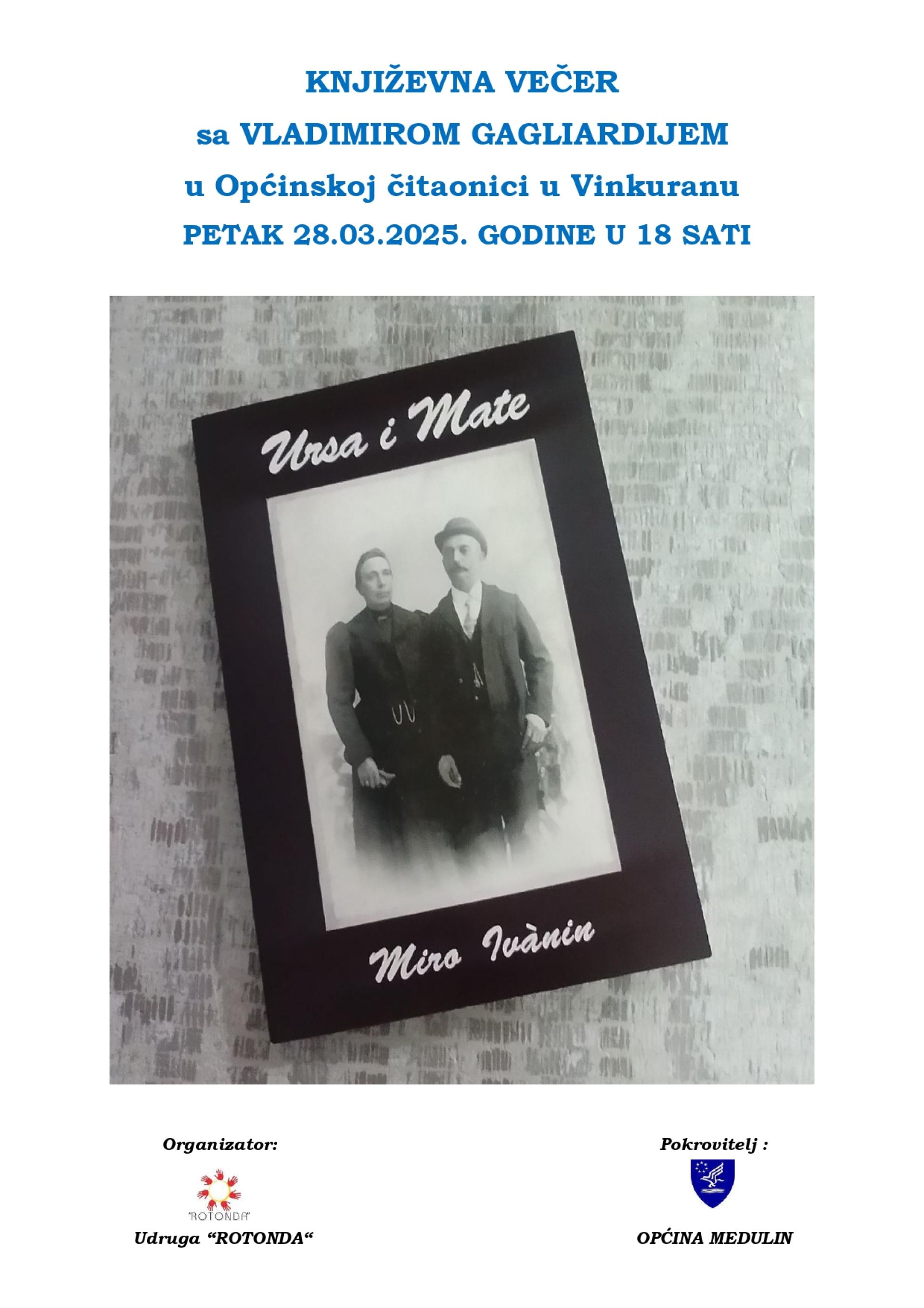 Književna večer u Općinskoj čitaonici u Vinkuranu 28.03.2025 - u sklopu programa 